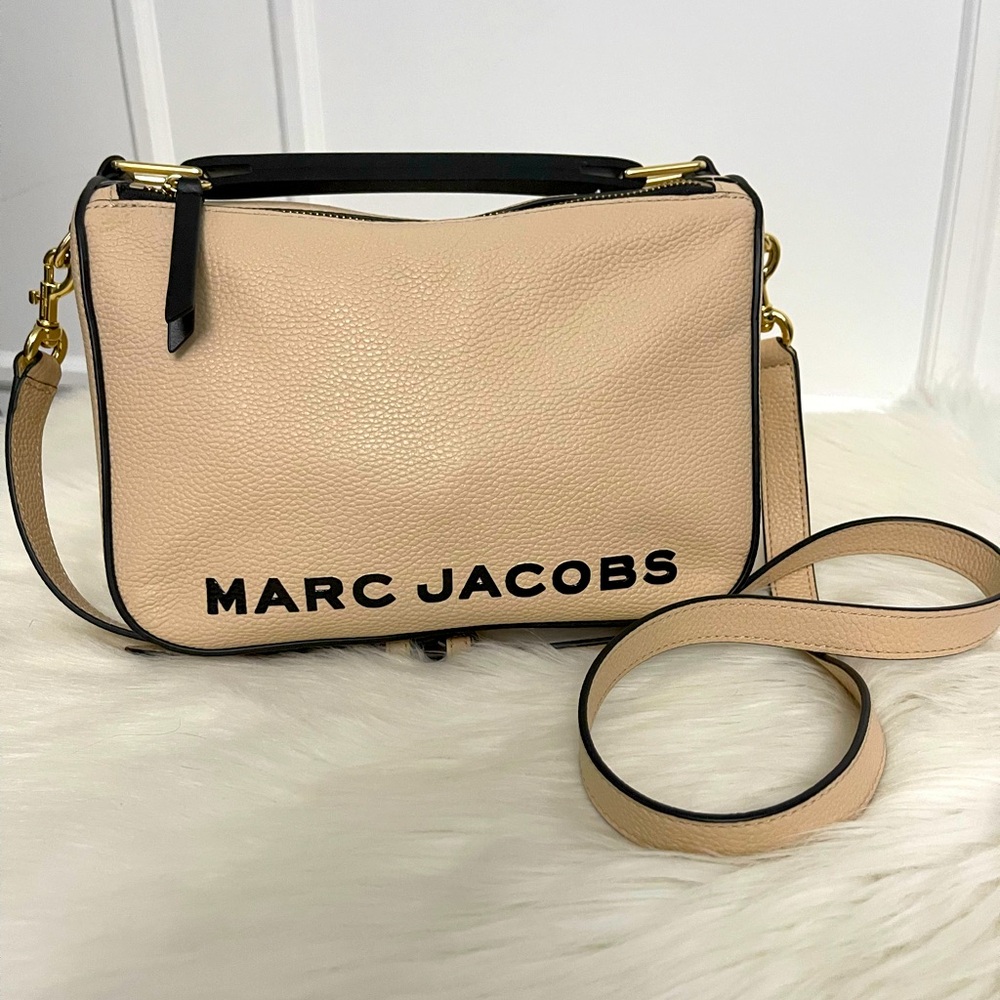 Marc Jacobs Tan Crossbody Bag with Gold Hardware